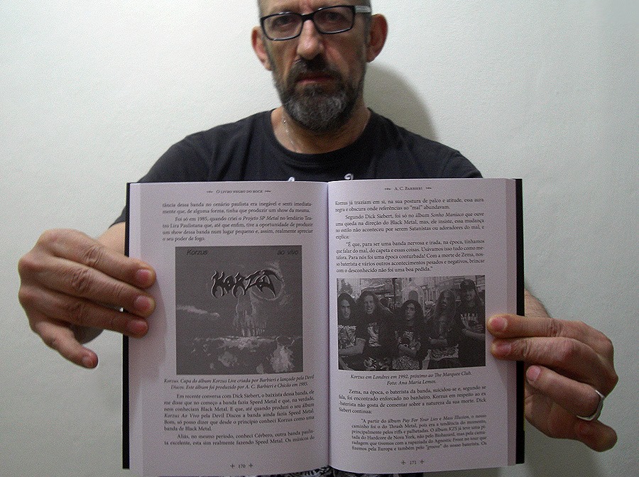 Barbieri showing the book